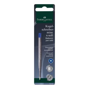 Faber-Castell Пълнител за химикалка X-Soft, M, син, в блистер
