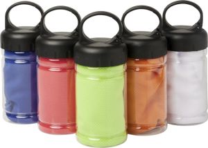 Охлаждаща кърпа в контейнер, светлозелена