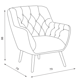 Кресло BERGEN - сив SJ