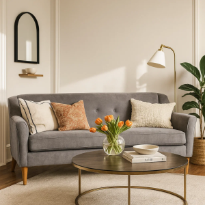 Триместно канапе ELIN - тъмносив MISS 58