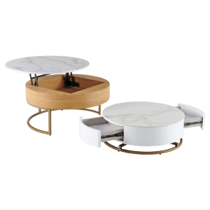 Комплект холни масички TAMPA 1 - бял + бук