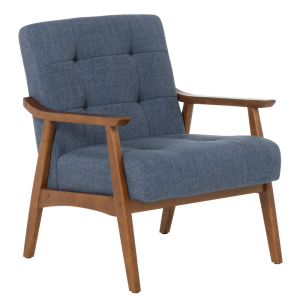 Кресло LEO - орех - син