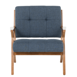 Кресло LUCAS - орех - син