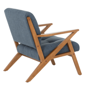 Кресло LUCAS - орех - син