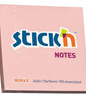 Самозалепващи листчета Stick'n Notes 76x76 mm 100л. Розов