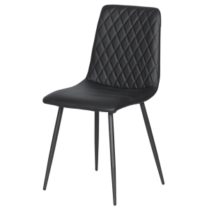 Трапезен стол MONZA еко кожа - черен