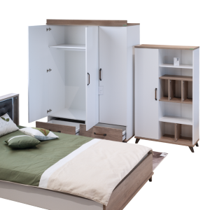 Трикрилен гардероб NATURA