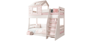 Двуетажно детско легло PINK HOUSE - дясно