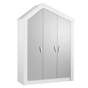 Трикрилен детски гардероб WHITE HOUSE