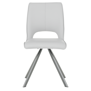 Трапезен стол CRAVEN 2 силиконова кожа - сив 67