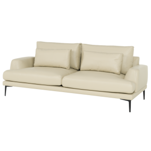 Кожен диван - тройка GRASTEN LUX - крем
