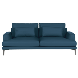 Кожен диван - тройка GRASTEN LUX  - син