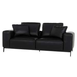 Кожен диван - двойка HALS LUX - черен