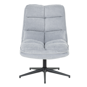 Кресло с табуретка JANET - светлосиво