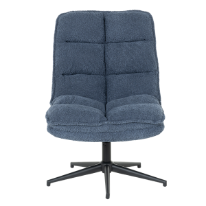 Кресло с табуретка JANET - синьо