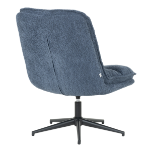 Кресло с табуретка JANET - синьо