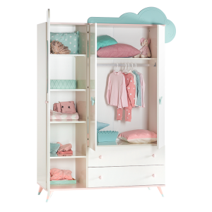 Трикрилен детски гардероб UNICORN