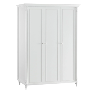 Трикрилен детски гардероб NIL - бял