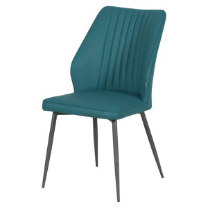 Трапезен стол LAREDO 2 Y силиконова кожа - син 31