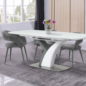 Разтегателна трапезна маса OMIS - бяла