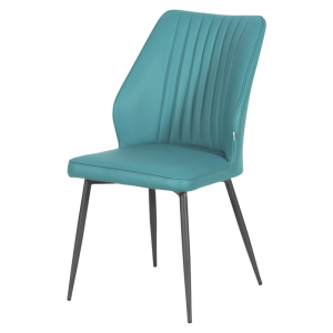 Трапезен стол LAREDO 2 Y силиконова кожа - аквамарин 25