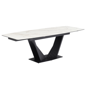 Разтегателна трапезна маса LEGNICA - бяла