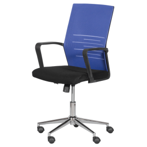 Работен офис стол Carmen 7041-1- черен - син