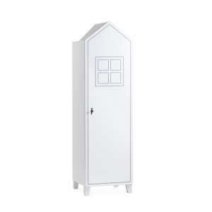 Еднокрилен гардероб MIAMI - бял