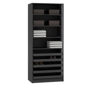 Двукрилен гардероб с чекмеджета YORK - графит