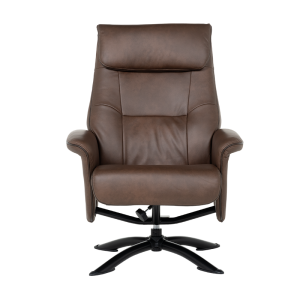 Кресло с табуретка EMA - кафяво