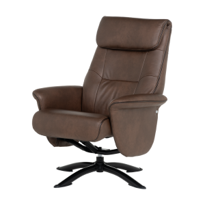 Кресло с табуретка EMA - кафяво