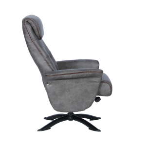 Кресло с табуретка EMA - сиво