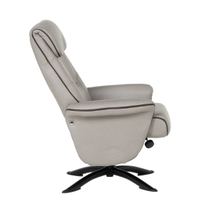 Кресло с табуретка EMA - светлосиво