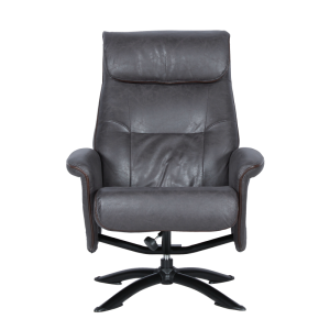 Кресло с табуретка EMA - тъмносиво