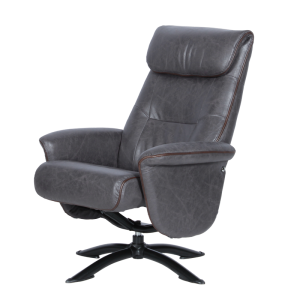 Кресло с табуретка EMA - тъмносиво