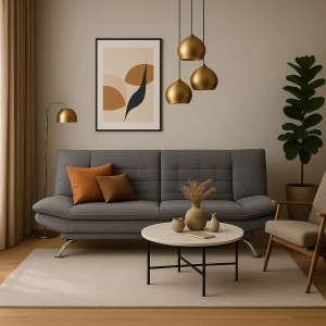 Разтегателен клик-клак диван AMELIA - сив