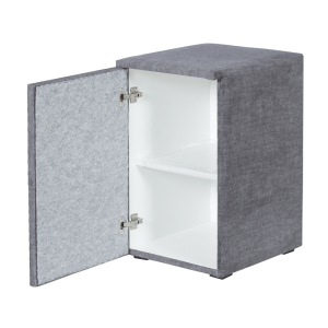 Нощно шкафче за спалня PUZZLE ляво - сив 16