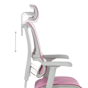 Ергономичен стол ERGOHUMAN IOO ELITE 2 - сива рамка - розов