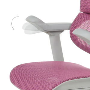 Ергономичен стол ERGOHUMAN IOO ELITE 2 - сива рамка - розов
