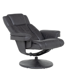 Кресло с табуретка JACKY - тъмносив