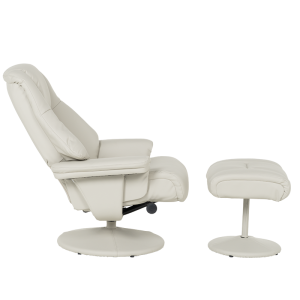 Кресло с табуретка ANA - светлосиво