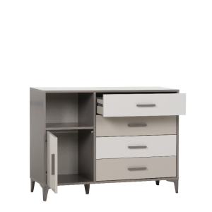 Детски скрин с шкаф и чекмеджета RIGA