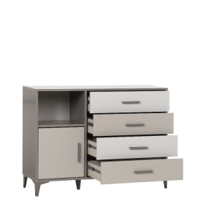 Детски скрин с шкаф и чекмеджета RIGA