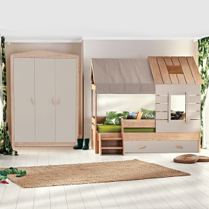 Трикрилен детски гардероб MY HOUSE