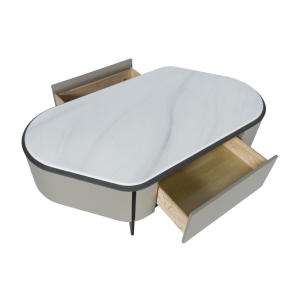 Холна маса PALMER - бял-капучино