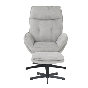 Кресло с табуретка ANDREA - светлосиво