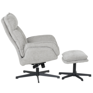 Кресло с табуретка ANDREA - светлосиво