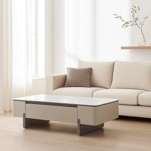 Холна маса FLINT - бял-капучино