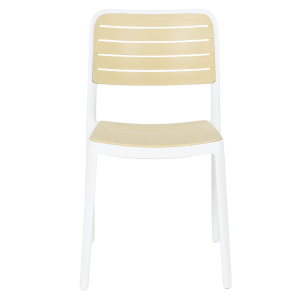 Градински стол RABAT - жълт-бял