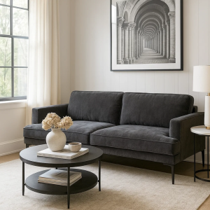 Разтегателен диван-тройка OPALA - тъмносив М18